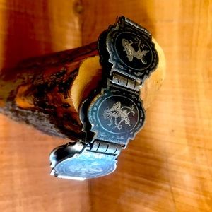 Indian Bracelet | silver | navy & silver